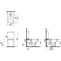 Унитаз-компакт безободковый с функцией биде с сиденьем микролифт Bien Venus VNKD064N1VP1W5SZ0