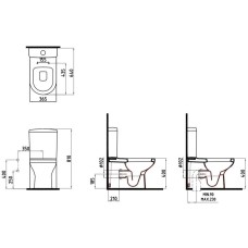 Унитаз-компакт безободковый с функцией биде с сиденьем микролифт Bien Venus VNKD064N1VP1W5SZ0