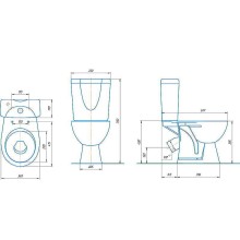 Унитаз компакт Rosa Нео 4610119203740 Белый с бачком и сиденьем Микролифт