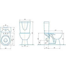 Унитаз компакт Rosa Нео 4610119203740 Белый с бачком и сиденьем Микролифт