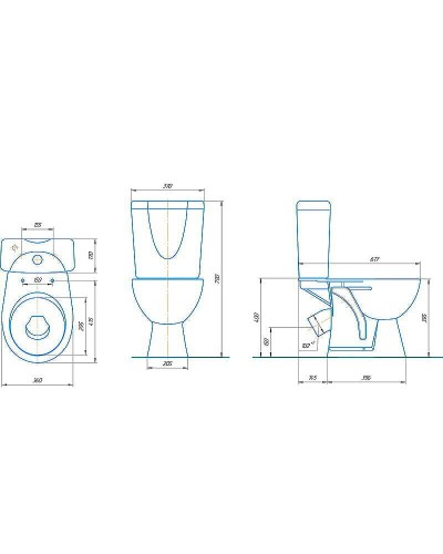 Унитаз компакт Rosa Нео 4610119203740 Белый с бачком и сиденьем Микролифт