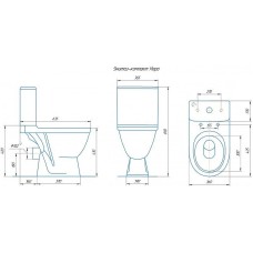 Унитаз компакт Rosa Неро Люкс 4620008196022 Белый с бачком и сиденьем Микролифт