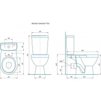 Унитаз компакт Rosa Рио 4630055550487 Синий кракелюр с бачком и сиденьем