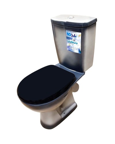 Унитаз компакт Rosa Уют 4630055558766 Черный декор с бачком и сиденьем