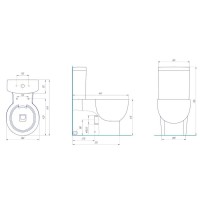 Унитаз-компакт безободковый с сиденьем микролифт Kirovit Олимп