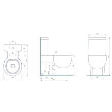 Унитаз-компакт безободковый с сиденьем микролифт Kirovit Олимп
