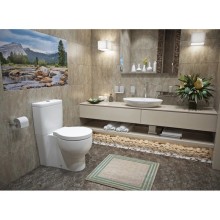 Унитаз-компакт безободковый с сиденьем микролифт Kirovit Олимп