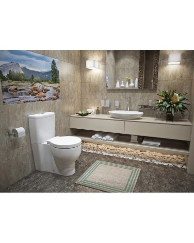 Унитаз-компакт безободковый с сиденьем микролифт Kirovit Олимп