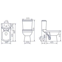 Унитаз-компакт с сиденьем микролифт Kirovit Домино