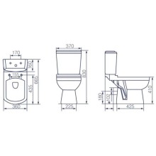 Унитаз-компакт с сиденьем микролифт Kirovit Домино
