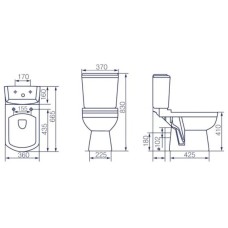 Унитаз-компакт с сиденьем микролифт Kirovit Домино