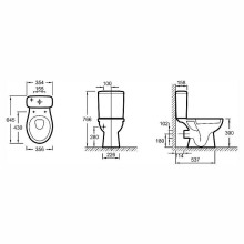 Унитаз компакт Jacob Delafon New Patio UJD102RU-00 без бачка и сиденья