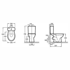 Унитаз компакт Jacob Delafon New Patio UJD102RU-00 без бачка и сиденья