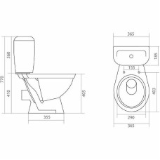 Унитаз компакт Santek Паллада 1WH302376 с бачком и сиденьем