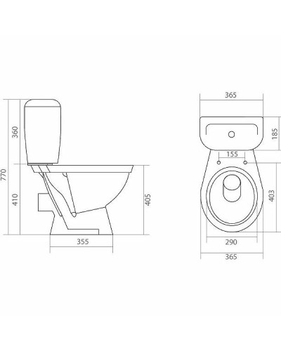 Унитаз компакт Santek Паллада 1WH302376 с бачком и сиденьем