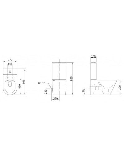 Унитаз-компакт с сиденьем микролифт Orans 9350000