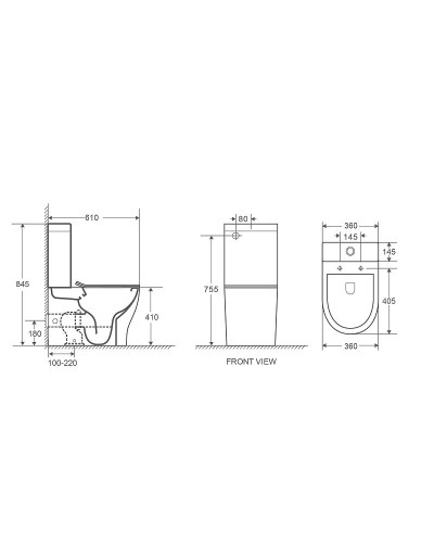Унитаз компакт WeltWasser Angerbach 001 GL-WT 10000005966 Белый глянец с бачком и сиденьем Микролифт