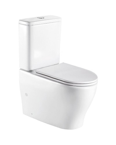 Унитаз компакт WeltWasser Angerbach 001 GL-WT 10000005966 Белый глянец с бачком и сиденьем Микролифт