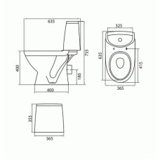 Унитаз-компакт с сиденьем микролифт Kolo Runa L89207000