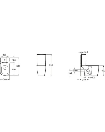 Унитаз-компакт с сиденьем микролифт Grossman Comfort GR-N3013