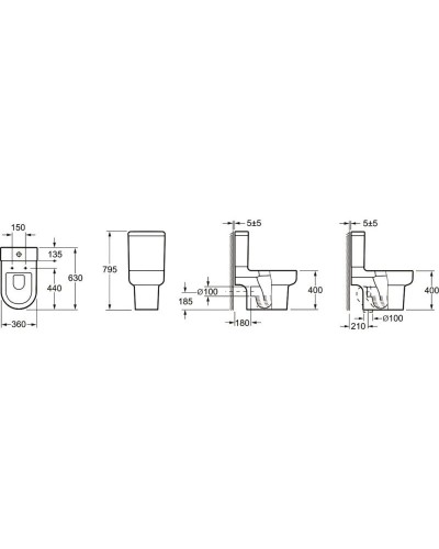 Унитаз-компакт с сиденьем микролифт Grossman Elegance GR-N3015