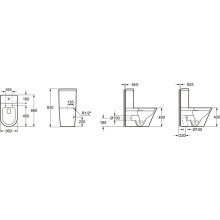 Унитаз-компакт безободковый с сиденьем микролифт Grossman Modern GR-N3011
