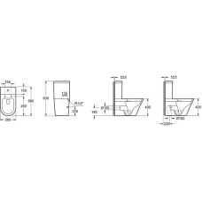 Унитаз-компакт безободковый с сиденьем микролифт Grossman Modern GR-N3011