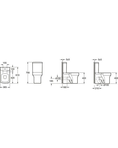 Унитаз-компакт с сиденьем микролифт Grossman Status GR-N3010