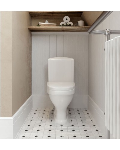 Унитаз компакт Santeri Вест 1.P201.8.S00.00B.F с бачком и сиденьем