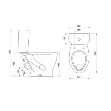 Унитаз компакт Santeri Воротынский 1.P401.7.S00.00B.F с бачком и сиденьем