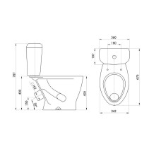 Унитаз компакт Santeri Воротынский 1.P401.7.S00.00B.F с бачком и сиденьем