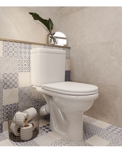 Унитаз компакт Santeri Визит 1.P405.3.S00.00B.F с бачком и сиденьем