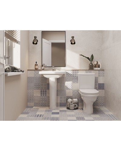 Унитаз компакт Santeri Визит 1.P405.3.S00.00B.F с бачком и сиденьем