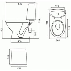 Унитаз-компакт с сиденьем микролифт Kolo Runa L89208000