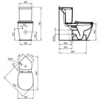 Унитаз компакт Ideal Standard Connect E803601 без бачка и сиденья