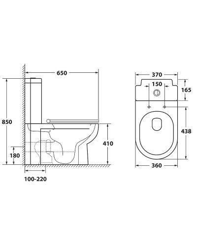 Унитаз компакт Owl 1975 Artic Cirkel-G OWLT190901 без бачка с сиденьем Микролифт