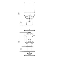 Унитаз-компакт безободковый с сиденьем микролифт Cersanit City KO-CIT011-3/5-COn-S-DL