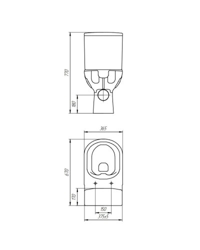 Унитаз-компакт безободковый с сиденьем микролифт Cersanit City KO-CIT011-3/5-COn-S-DL
