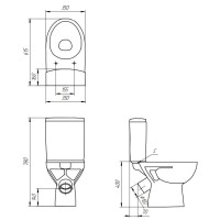 Унитаз-компакт с сиденьем микролифт Cersanit Geo KO-GEO031-3/6-DL