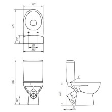 Унитаз-компакт с сиденьем микролифт Cersanit Geo KO-GEO031-3/6-DL