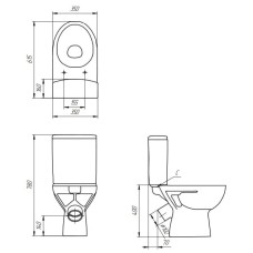 Унитаз-компакт с сиденьем микролифт Cersanit Geo KO-GEO031-3/6-DL