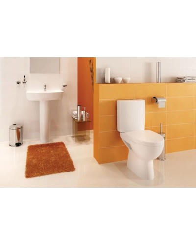 Унитаз-компакт безободковый с сиденьем микролифт Cersanit Parva KO-PA011-3/6-COn-DL