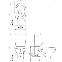 Унитаз-компакт с сиденьем микролифт Cersanit Trento KO-TR011-3/6-PL
