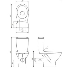 Унитаз-компакт с сиденьем микролифт Cersanit Trento KO-TR011-3/6-PL