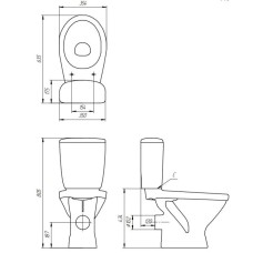 Унитаз-компакт с сиденьем микролифт Cersanit Trento KO-TR011-3/6-PL