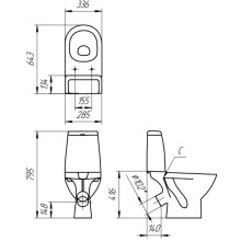 Унитаз-компакт с сиденьем микролифт Cersanit Granta KO-GRA031-3/6-DL-n-w