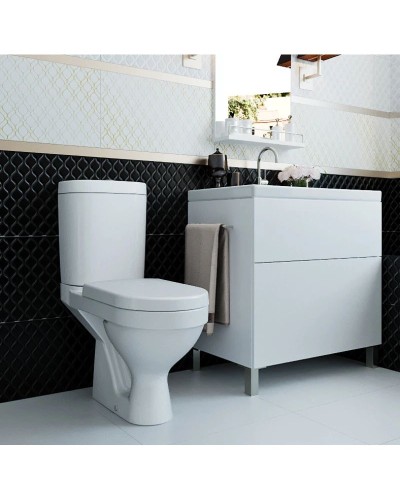 Унитаз-компакт с сиденьем микролифт Cersanit Kristal KO-KRI011-3/6-DL-w