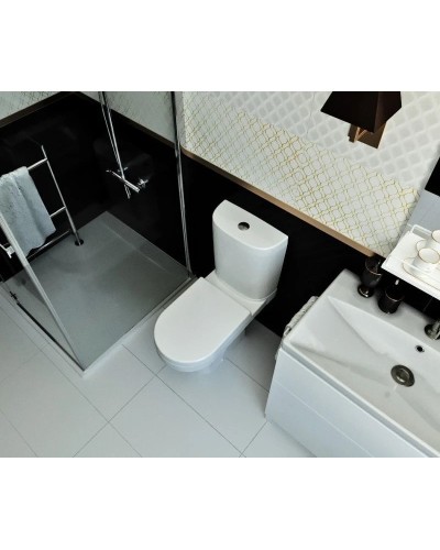 Унитаз-компакт с сиденьем микролифт Cersanit Kristal KO-KRI011-3/6-DL-w