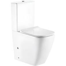 Унитаз компакт CeramaLux 1288A с бачком и сиденьем Микролифт