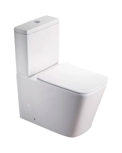 Унитаз компакт SantiLine SL-5017 Белый с бачком и сиденьем Микролифт